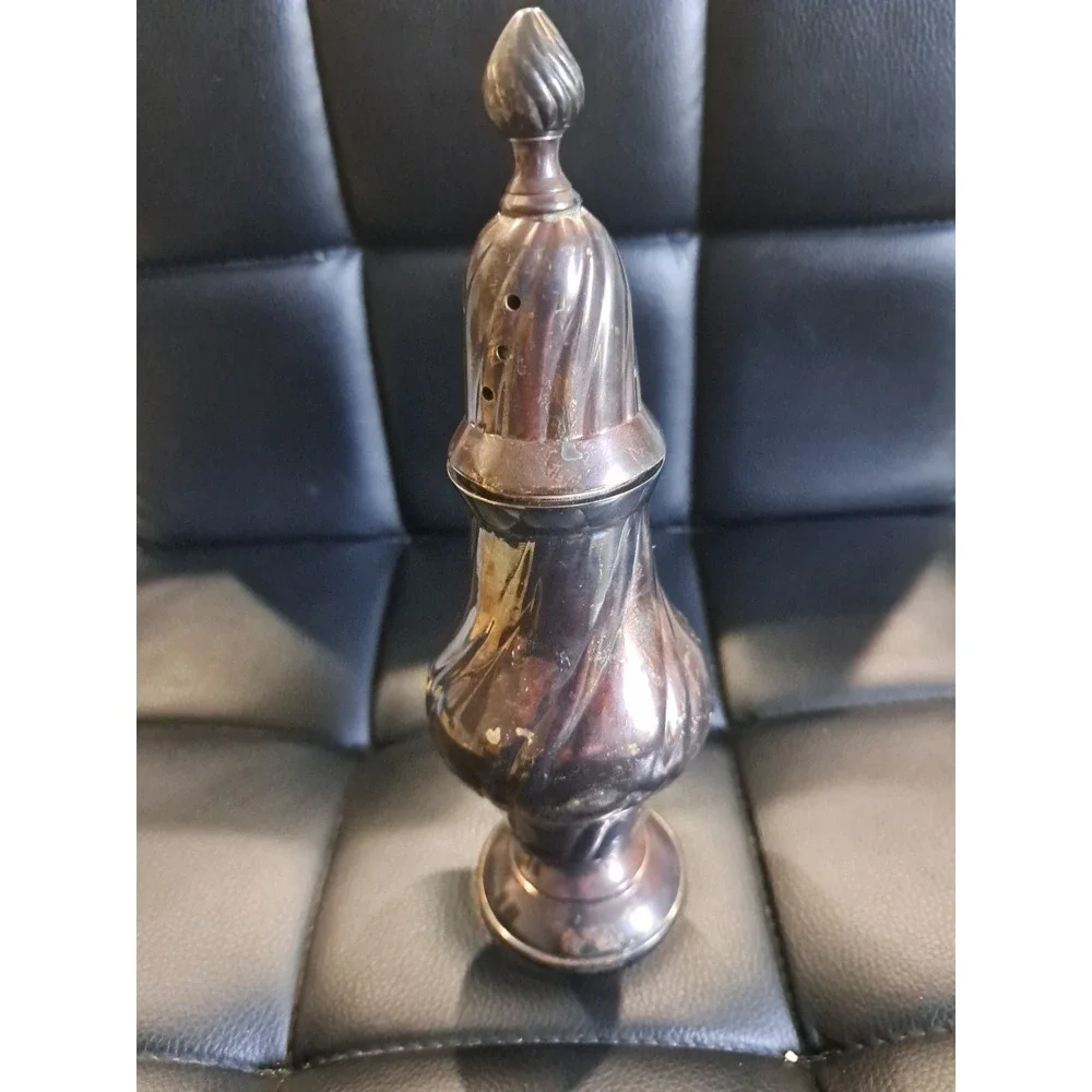 Vintage Silver Sugar Caster Made in India 8